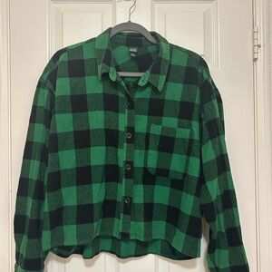 Wild Fable Plaid Shirt in Green and Black